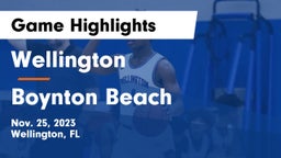 Wellington  vs Boynton Beach  Game Highlights - Nov. 25, 2023