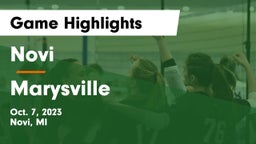 Novi  vs Marysville  Game Highlights - Oct. 7, 2023