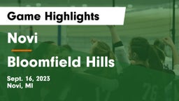 Novi  vs Bloomfield Hills  Game Highlights - Sept. 16, 2023
