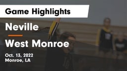 Neville  vs West Monroe  Game Highlights - Oct. 13, 2022