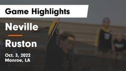 Neville  vs Ruston  Game Highlights - Oct. 3, 2022