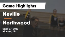 Neville  vs Northwood  Game Highlights - Sept. 27, 2022