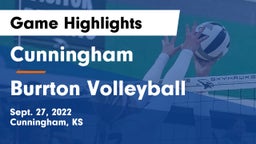 Cunningham  vs Burrton Volleyball Game Highlights - Sept. 27, 2022