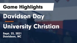 Davidson Day  vs University Christian Game Highlights - Sept. 23, 2021