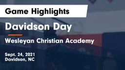Davidson Day  vs Wesleyan Christian Academy Game Highlights - Sept. 24, 2021