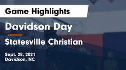 Davidson Day  vs Statesville Christian Game Highlights - Sept. 28, 2021