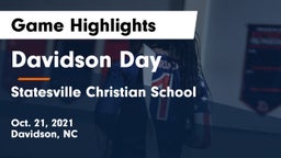 Davidson Day  vs Statesville Christian School Game Highlights - Oct. 21, 2021