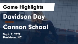 Davidson Day  vs Cannon School Game Highlights - Sept. 9, 2022