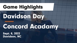 Davidson Day  vs Concord Acadamy Game Highlights - Sept. 8, 2022