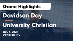 Davidson Day  vs University Christian Game Highlights - Oct. 4, 2022