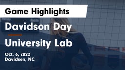 Davidson Day  vs University Lab  Game Highlights - Oct. 6, 2022