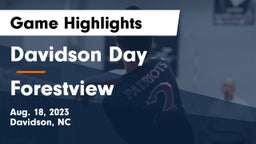 Davidson Day  vs Forestview Game Highlights - Aug. 18, 2023