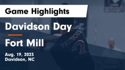 Davidson Day  vs Fort Mill Game Highlights - Aug. 19, 2023