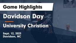 Davidson Day  vs University Christian  Game Highlights - Sept. 12, 2023