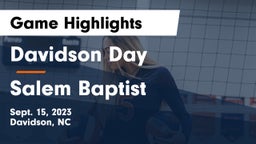Davidson Day  vs Salem Baptist  Game Highlights - Sept. 15, 2023