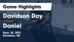 Davidson Day  vs Daniel Game Highlights - Sept. 30, 2023
