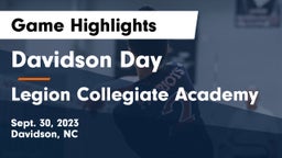Davidson Day  vs Legion Collegiate Academy Game Highlights - Sept. 30, 2023