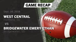 Recap: West Central  vs. Bridgewater Emery Ethan 2016