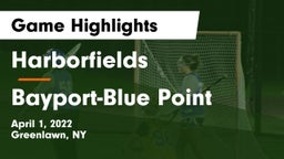 Harborfields  vs Bayport-Blue Point  Game Highlights - April 1, 2022