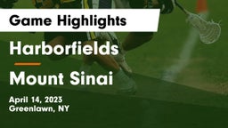 Harborfields  vs Mount Sinai  Game Highlights - April 14, 2023