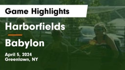 Harborfields  vs Babylon  Game Highlights - April 5, 2024
