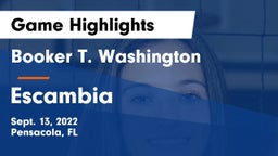 Booker T. Washington  vs Escambia  Game Highlights - Sept. 13, 2022