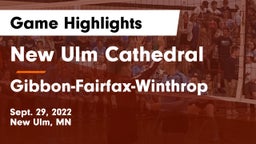 New Ulm Cathedral  vs Gibbon-Fairfax-Winthrop  Game Highlights - Sept. 29, 2022