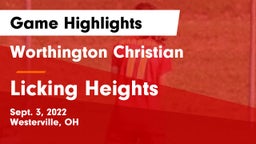 Worthington Christian  vs Licking Heights  Game Highlights - Sept. 3, 2022