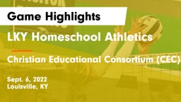 LKY Homeschool Athletics vs Christian Educational Consortium (CEC) Game Highlights - Sept. 6, 2022