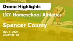 LKY Homeschool Athletics vs Spencer County  Game Highlights - Oct. 1, 2022