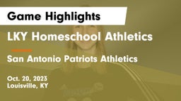 LKY Homeschool Athletics vs San Antonio Patriots Athletics Game Highlights - Oct. 20, 2023