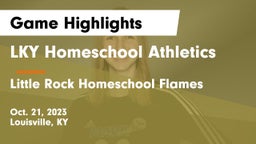 LKY Homeschool Athletics vs Little Rock Homeschool Flames Game Highlights - Oct. 21, 2023
