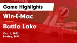 Win-E-Mac  vs Battle Lake Game Highlights - Oct. 1, 2022