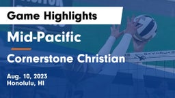 Mid-Pacific vs Cornerstone Christian  Game Highlights - Aug. 10, 2023