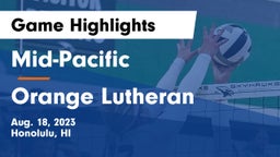 Mid-Pacific vs Orange Lutheran Game Highlights - Aug. 18, 2023