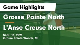 Grosse Pointe North  vs L'Anse Creuse North  Game Highlights - Sept. 16, 2023