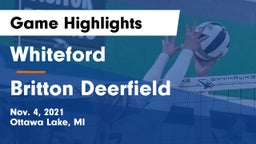 Whiteford  vs Britton Deerfield Game Highlights - Nov. 4, 2021