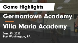 Germantown Academy vs Villa Maria Academy  Game Highlights - Jan. 13, 2023