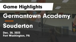 Germantown Academy vs Souderton  Game Highlights - Dec. 28, 2023