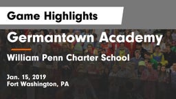 Germantown Academy vs William Penn Charter School Game Highlights - Jan. 15, 2019