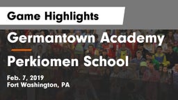 Germantown Academy vs Perkiomen School Game Highlights - Feb. 7, 2019