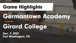 Germantown Academy vs Girard College Game Highlights - Dec. 9, 2023