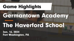 Germantown Academy vs The Haverford School Game Highlights - Jan. 16, 2024