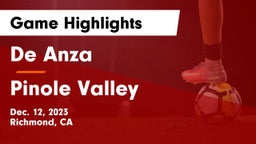 De Anza  vs Pinole Valley  Game Highlights - Dec. 12, 2023