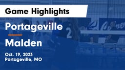 Portageville  vs Malden  Game Highlights - Oct. 19, 2023
