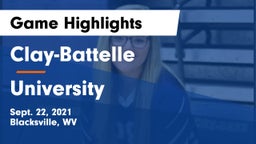 Clay-Battelle  vs University  Game Highlights - Sept. 22, 2021