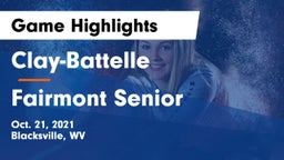 Clay-Battelle  vs Fairmont Senior Game Highlights - Oct. 21, 2021