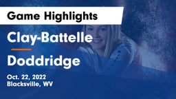 Clay-Battelle  vs Doddridge Game Highlights - Oct. 22, 2022