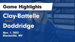 Clay-Battelle  vs Doddridge Game Highlights - Nov. 1, 2022