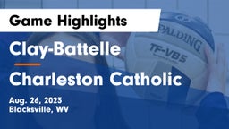 Clay-Battelle  vs Charleston Catholic  Game Highlights - Aug. 26, 2023